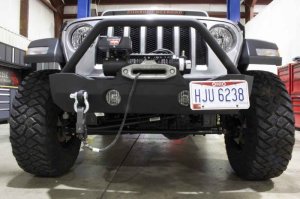 Jeep Wrangler Unlimited JLU Front Bumper - Fishbone Offroad - Mako Front - Black textured powder coat - `18-`27
